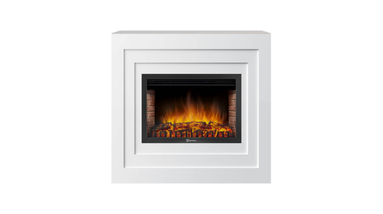 Каминокомплект:Очаг Electrolux EFP/P-2520LS с порталом Cubo 25 белый