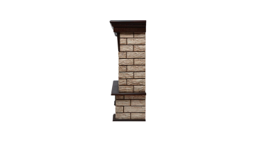Портал Firelight Forte Wood Classic камень коричневый, шпон темный дуб
