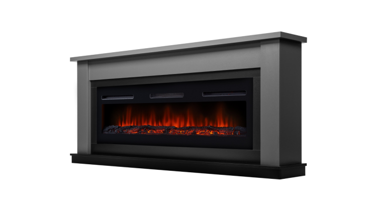 Каминокомплект:Очаг Electrolux Infinity EFP/P-1600ULS, портал Canto Long графит, черный