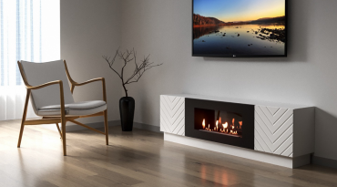 Тумба с биокамином Firelight BFP-P1700V белая