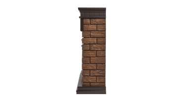 Портал Firelight Bricks Wood 25 камень темный, шпон венге